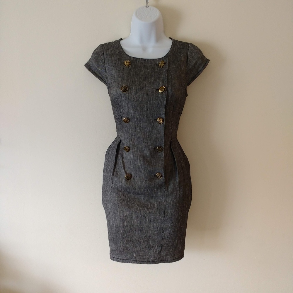Anthropologie Kimchi Blue Dress Gray size S